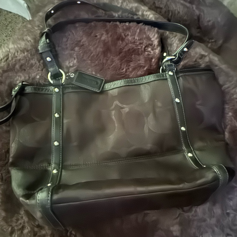 Black coach tote